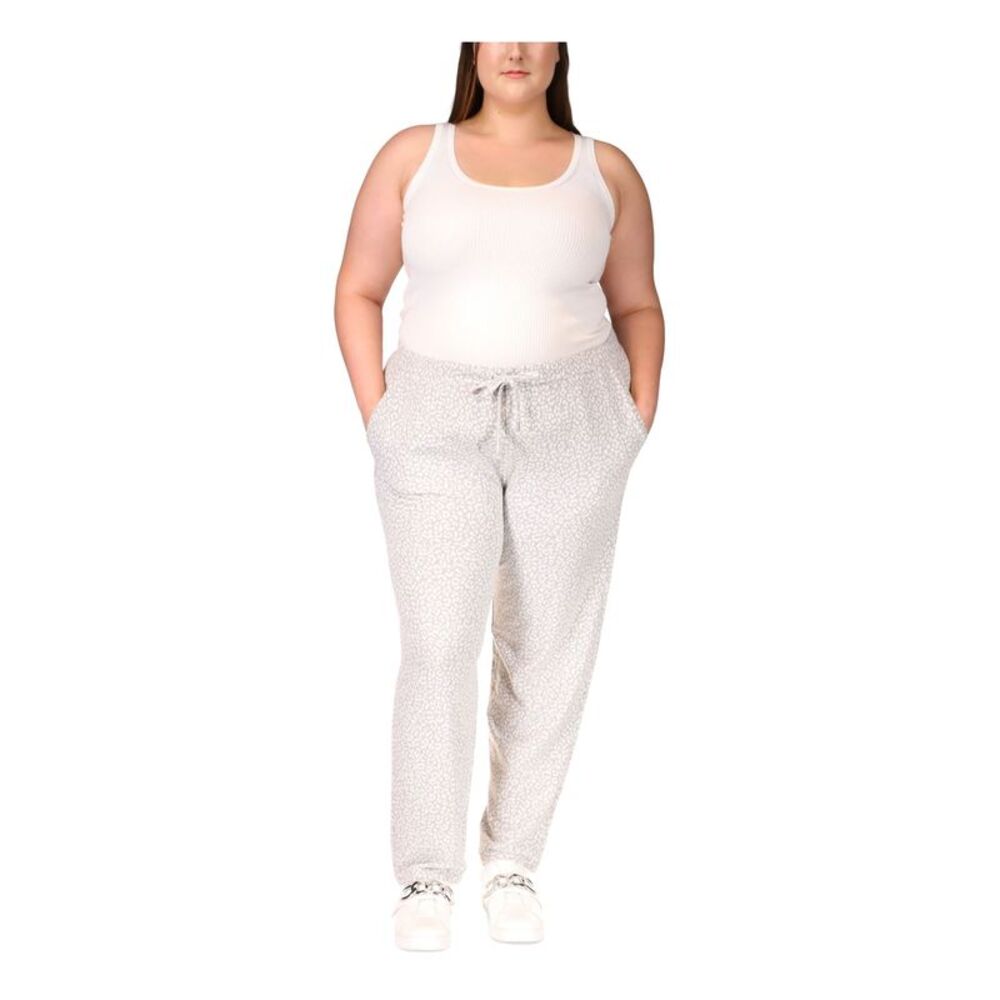 MICHAEL MICHAEL KORS Womens Gray Stretch Pocketed Drawstring Waist Pants Plus 1X